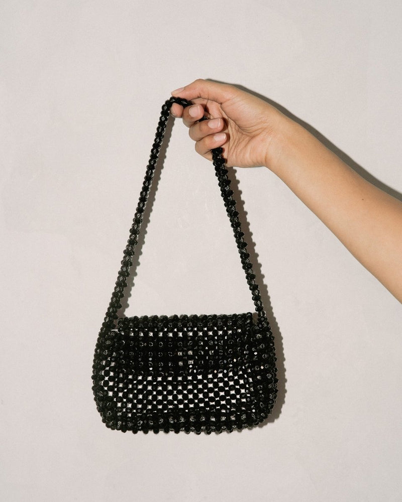 Buy Kala Baguette| Womens Handbag | Black | Crystal glass beaded | Shop Verified Sustainable Womens Handbag on Brown Living™