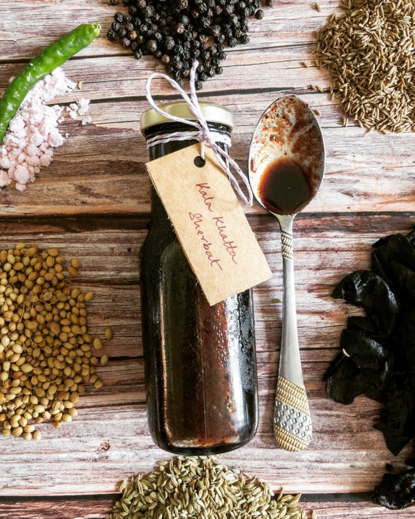Buy Kala Khatta Sherbat I Made with Lonavala Kokum | Shop Verified Sustainable Honey & Syrups on Brown Living™