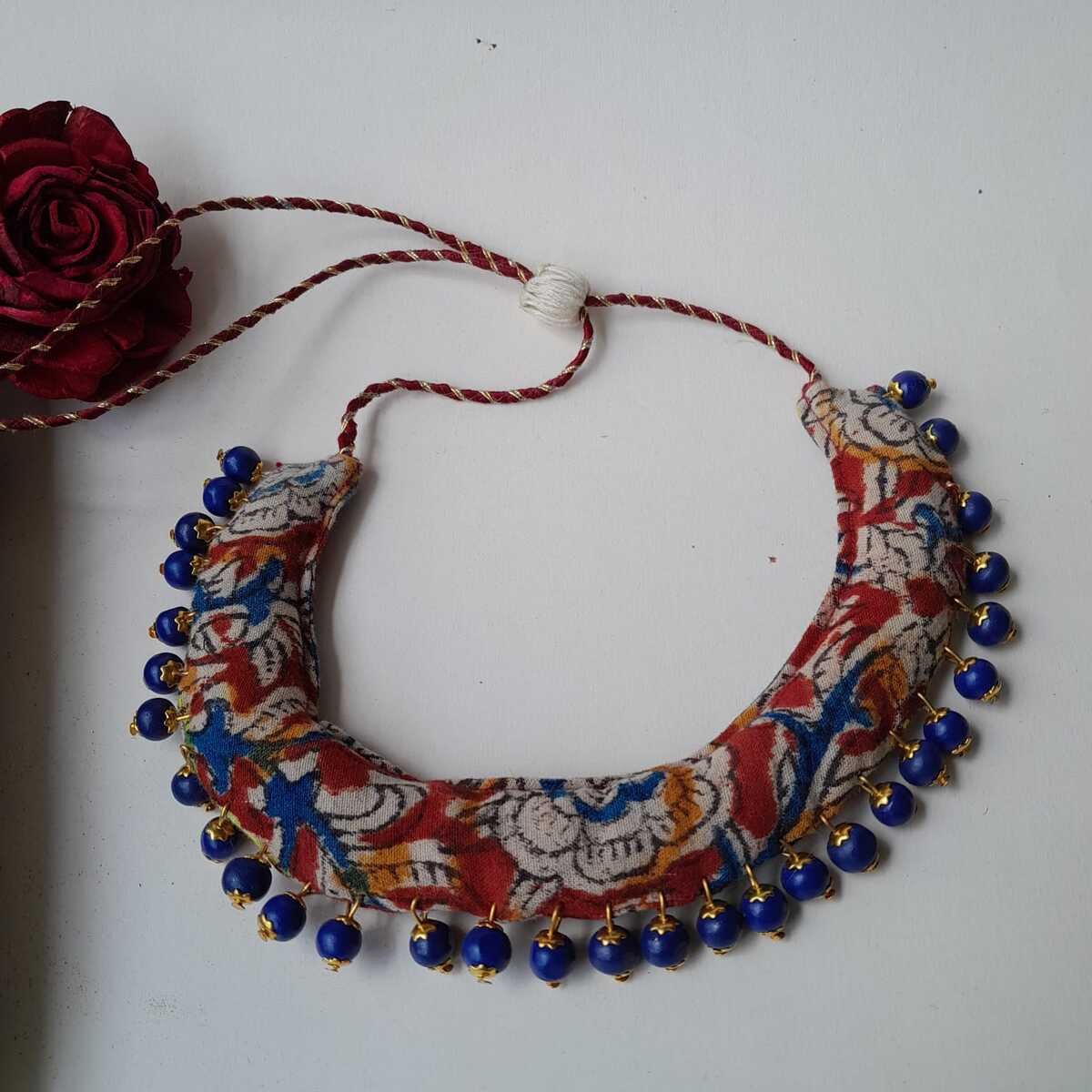 Kalamkari Fabric Choker | Verified Sustainable by Brown Living™