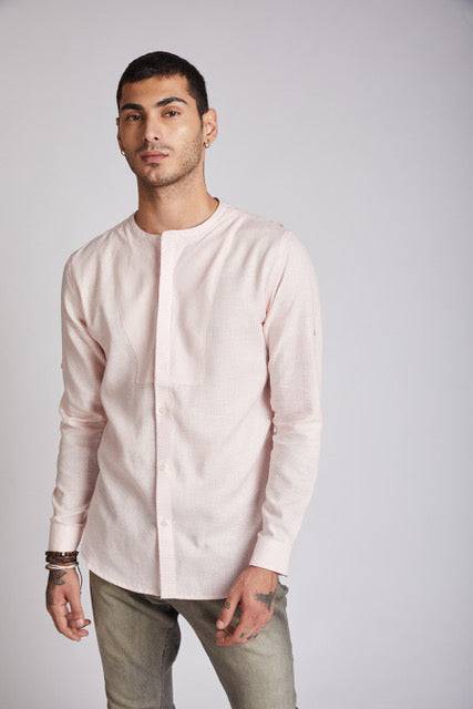 Buy Kaliedoscope Round Neck Shirt Peach Stripes | Shop Verified Sustainable Products on Brown Living