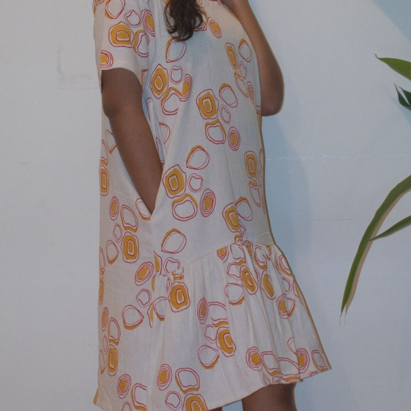 Buy Kande Pohe Dress | Kala Cotton | Block print Dress | Shop Verified Sustainable Womens Dress on Brown Living™