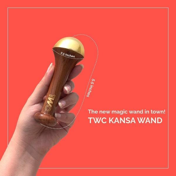 Kansa Wand Face, Foot & Body Massager With Wooden Handle | Verified Sustainable by Brown Living™