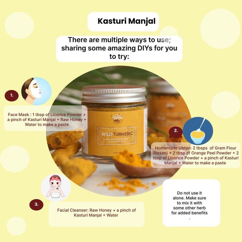 Buy Kasturi Manjal/Amba Haldi/Wild Turmeric Face Pack- 50 g | Shop Verified Sustainable Products on Brown Living
