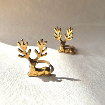 Kasturi Napkin Rings | Brass Table Decor | Handcrafted | Verified Sustainable by Brown Living™