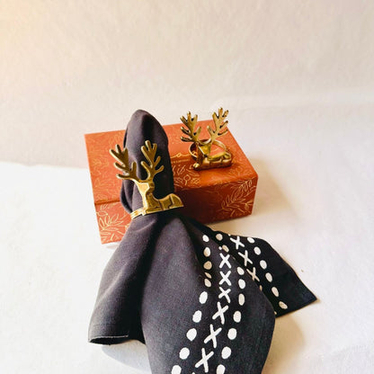 Kasturi Napkin Rings | Brass Table Decor | Handcrafted | Verified Sustainable by Brown Living™