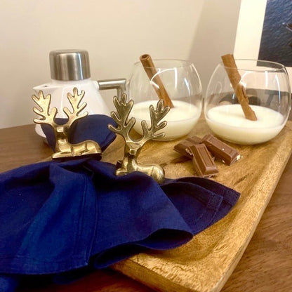 Kasturi Napkin Rings | Brass Table Decor | Handcrafted | Verified Sustainable by Brown Living™
