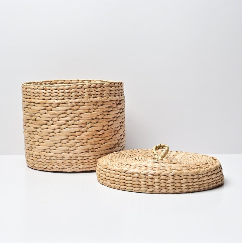 Buy Kauna Grass Storage Box with Lid | Shop Verified Sustainable Kitchen Organisers on Brown Living™