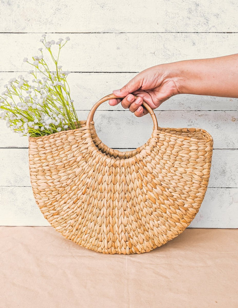Buy Kauna Grass U Shaped Tote Bag | Shop Verified Sustainable Products on Brown Living