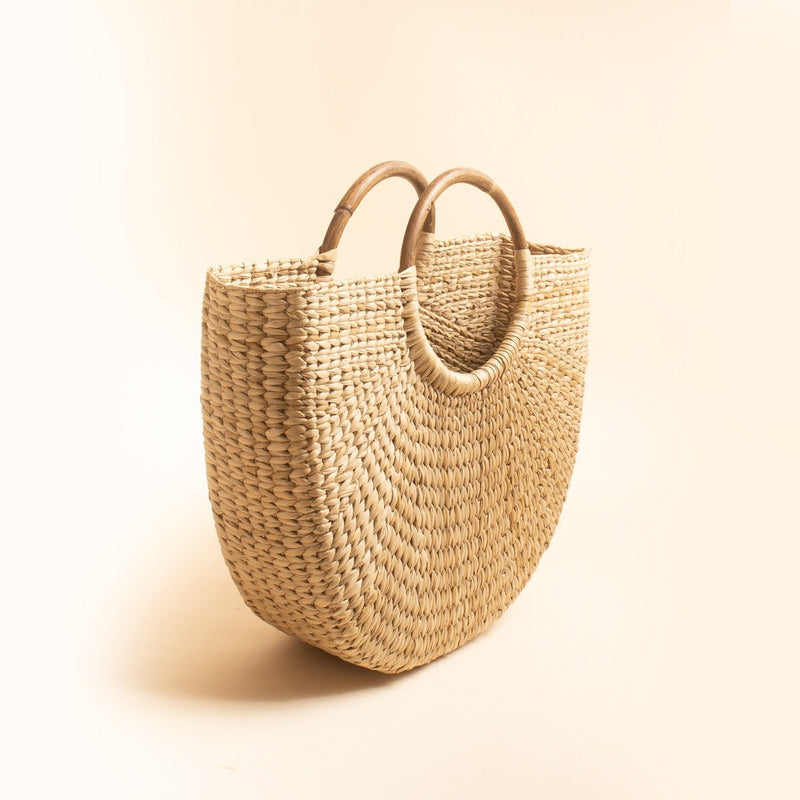 Buy Kauna Grass U Shaped Tote Bag - Medium | Shop Verified Sustainable Products on Brown Living