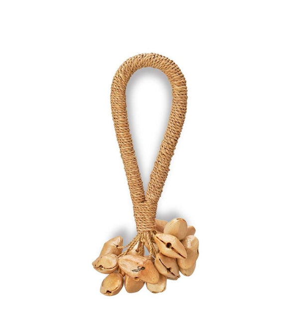 Buy Kenari Seed Rattle with Rattan Handle- Small | Shop Verified Sustainable Products on Brown Living