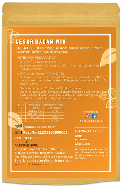 Kesar Badam Mix 125 Grams | Verified Sustainable by Brown Living™