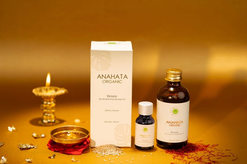Buy Kesara Skin Brightening Massage Oil-100 ml | Shop Verified Sustainable Body Oil on Brown Living™