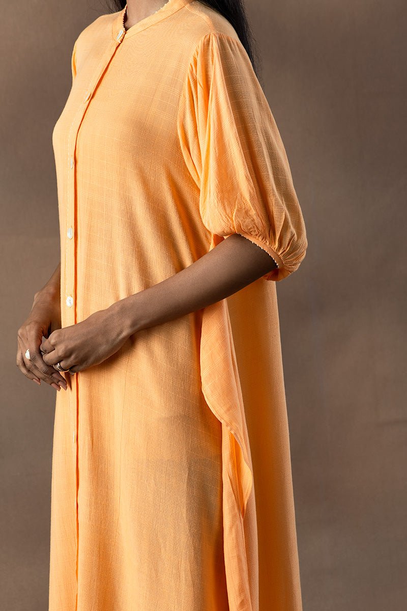 Kesari Sugarcane Fabric Shirt Dress | Verified Sustainable by Brown Living™