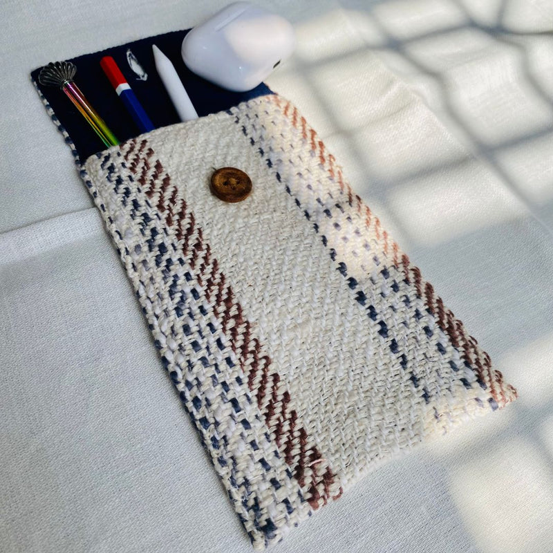 Buy Kese - Multipurpose Handwoven Pouch | Hemp Cotton Blend | Multicolour | Shop Verified Sustainable Organizers & Planners on Brown Living™