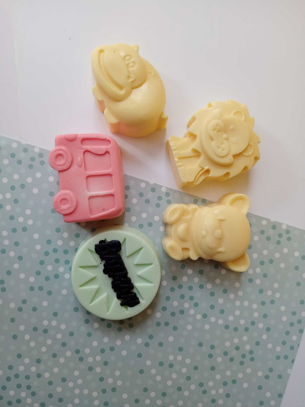 Buy Kids cartoon mixed animals and cars toy shaped soaps set of 6 | Shop Verified Sustainable Products on Brown Living