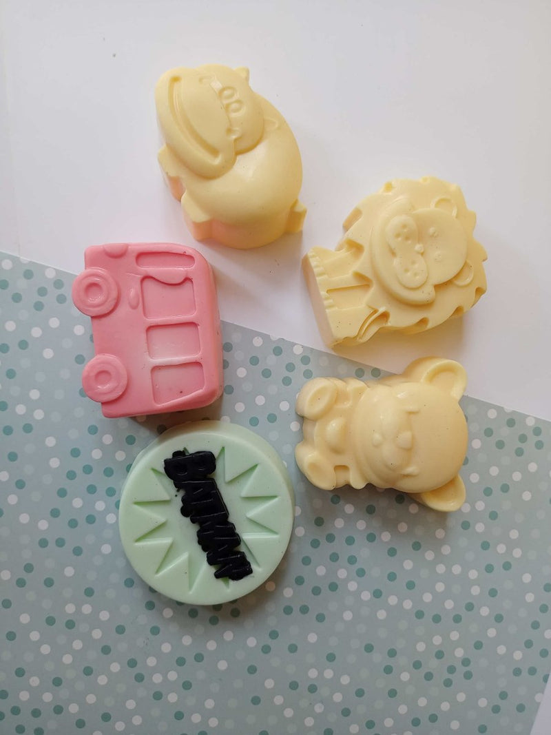 Buy Kids cartoon mixed animals and cars toy shaped soaps set of 6 | Shop Verified Sustainable Products on Brown Living