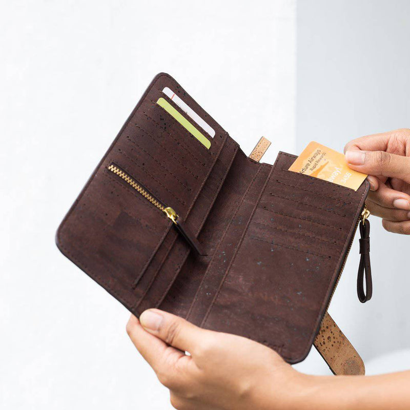 Buy Kim Clutch Wallet - Natural + Brown | Shop Verified Sustainable Womens Clutch on Brown Living™