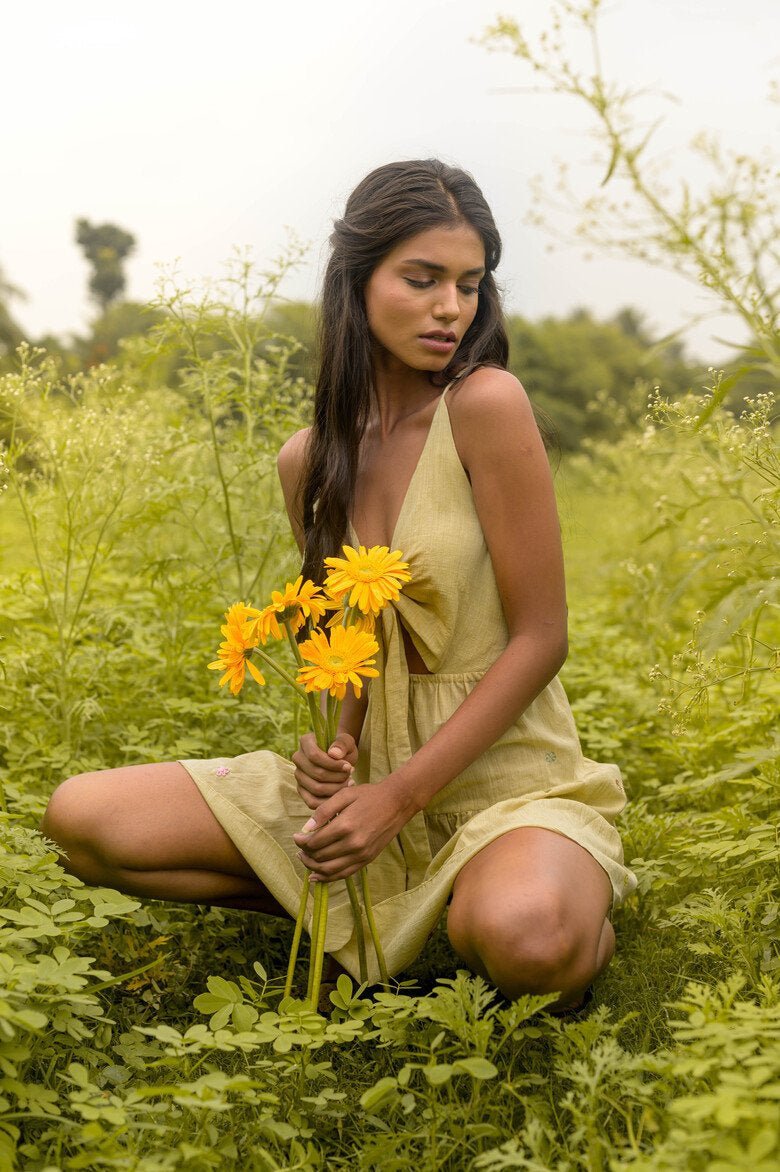Buy Kimira Dress - Green | Shop Verified Sustainable Womens Dress on Brown Living™