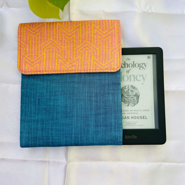 Buy Kindle Sleeve -For Kindle Paperwhite Gen 1 to 11, Kindle Oasis, Amazon Fire Tab- Blue with Orange | Shop Verified Sustainable Tech Accessories on Brown Living™