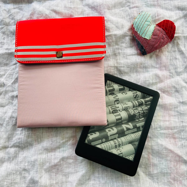 Buy Kindle Sleeve - Light Violet with Red And Grey | Shop Verified Sustainable Products on Brown Living