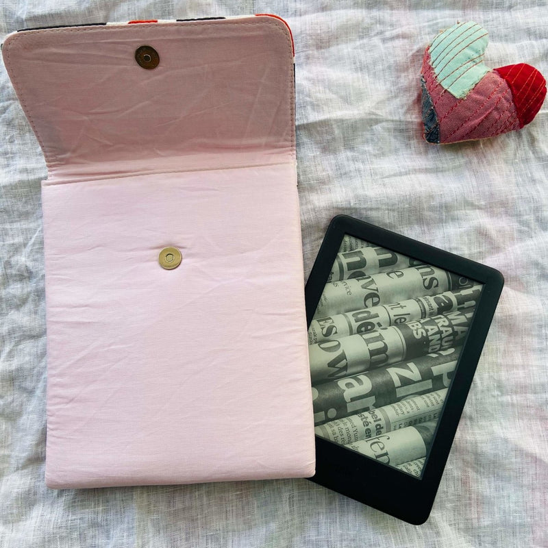 Buy Kindle Sleeve - Pink With Multicolor Flap | Shop Verified Sustainable Tech Accessories on Brown Living™