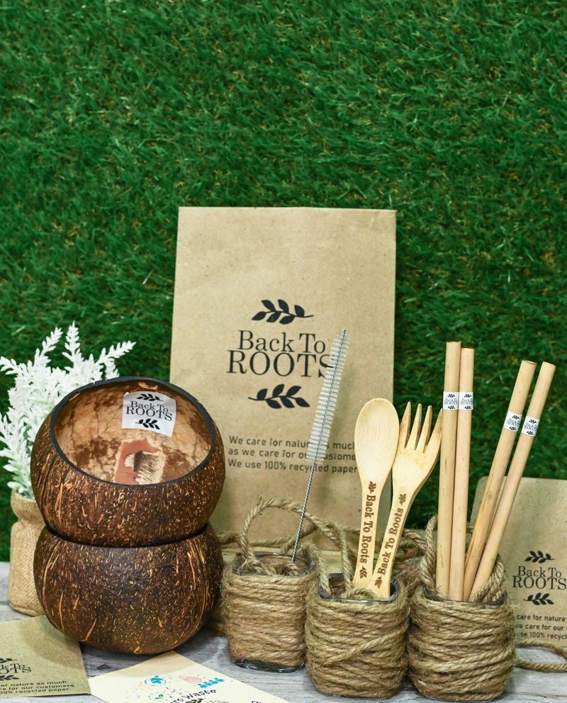 Buy Kitchen Kit | Coconut | Bamboo | Eco Friendly | 9 Unit Kit | Shop Verified Sustainable Products on Brown Living