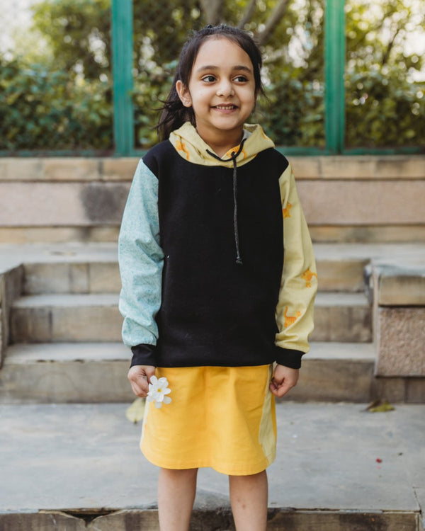 Buy Kitty Kat' Yellow A-Line Skirt | Shop Verified Sustainable Kids Skirts on Brown Living™