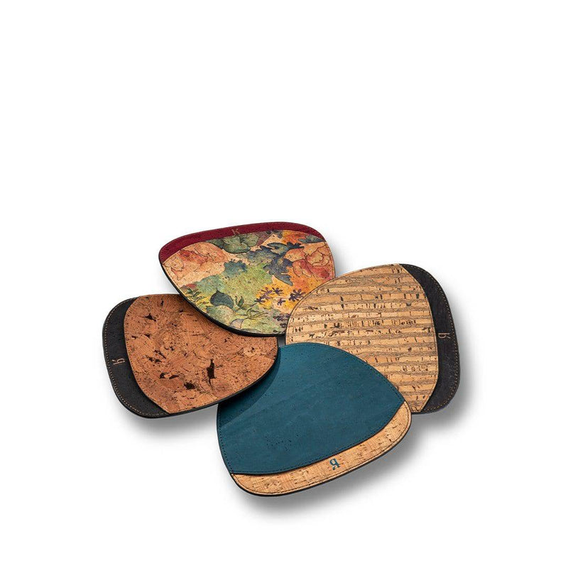 Buy Kivi Mouse Pad | Teal And Natural Cork | Shop Verified Sustainable Desk Accessories on Brown Living™