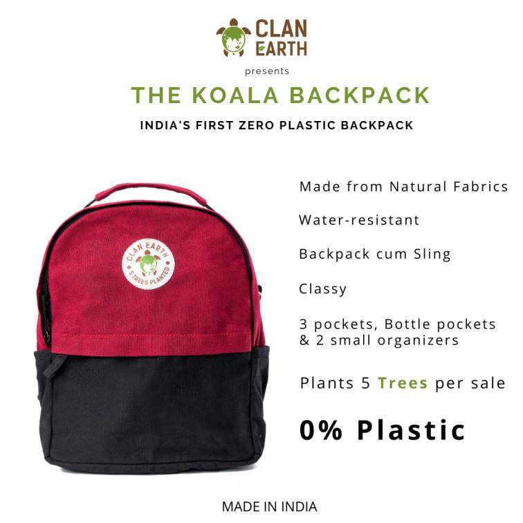 Buy Koala Navy Blue & Charcoal Black - Everyday Carry Eco-Friendly Backpack | Shop Verified Sustainable Backpacks on Brown Living™