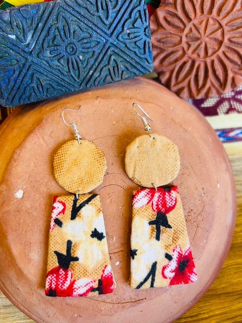 Buy Kohabar - Upcycled Handcrafted Fabric Earrings | Shop Verified Sustainable Womens earrings on Brown Living™