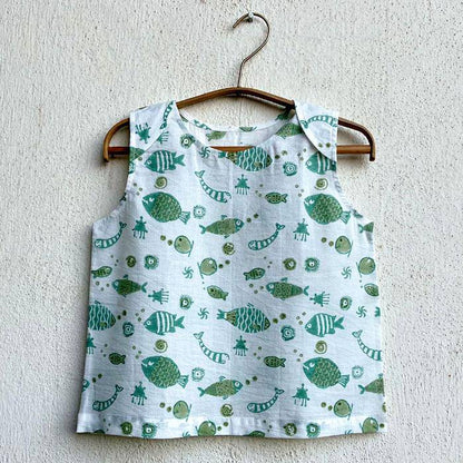 Koi Jhabla Bag - 100% Organic Cotton Sleeveless Top | Verified Sustainable by Brown Living™