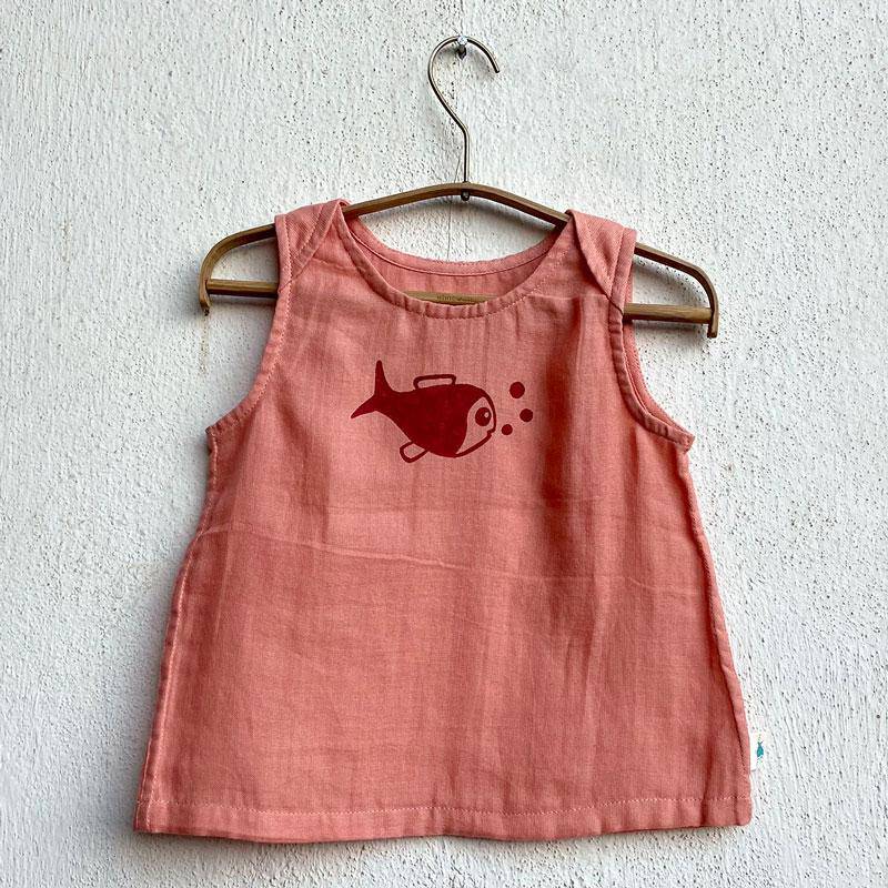 Koi Jhabla Bag - 100% Organic Cotton Sleeveless Top | Verified Sustainable by Brown Living™