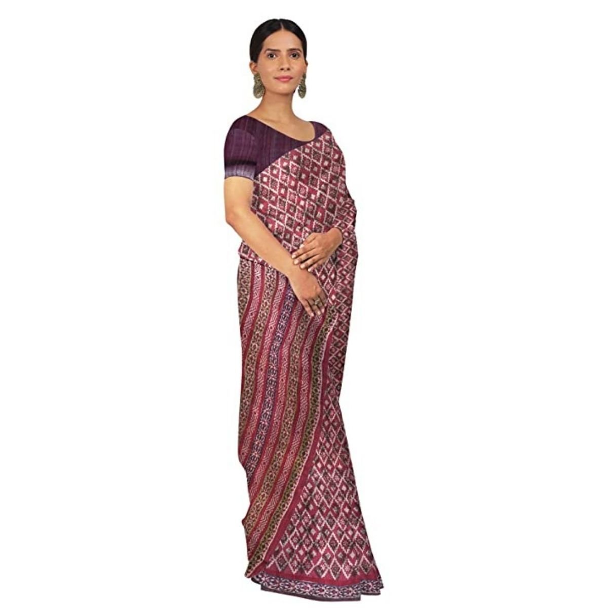 Kosa Silk Saree - Tanned Brown | Verified Sustainable by Brown Living™