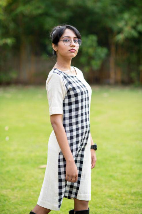 Buy Kotpad Half & Half Shift Dress | Shop Verified Sustainable Womens Dress on Brown Living™