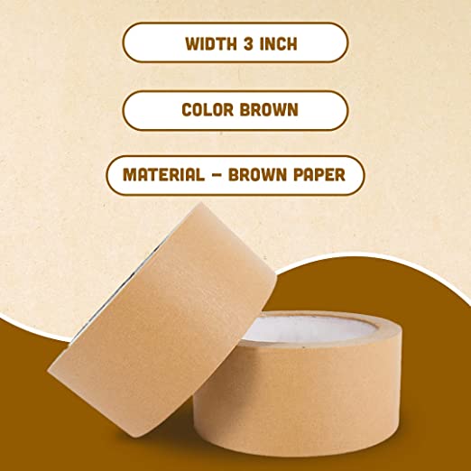 Buy Kraft Paper Tape For Packing | 2 Inch Tape, 50 Meters | Pack Of 4 | Brown Eco-Friendly Tape | Shop Verified Sustainable Packing Tape on Brown Living™