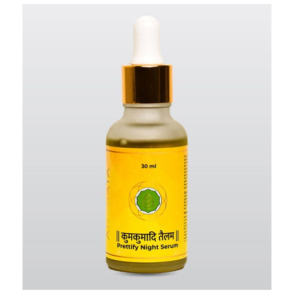 Buy Kumkumadi Tailam - Prettify Night Serum - 30ml | Shop Verified Sustainable Face Serum on Brown Living™