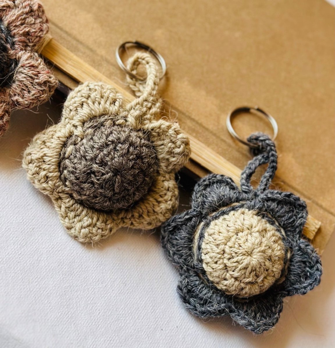 Kusum Keychains | Cruelty Free Wool | Verified Sustainable by Brown Living™