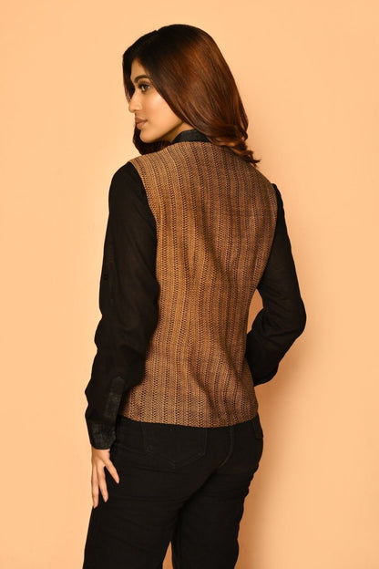 Kyra Handloom Womens Cotton Jacket | Verified Sustainable by Brown Living™