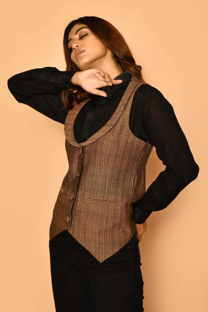 Kyra Handloom Womens Cotton Jacket | Verified Sustainable by Brown Living™