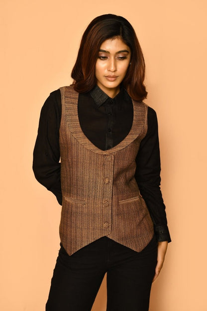 Kyra Handloom Womens Cotton Jacket | Verified Sustainable by Brown Living™