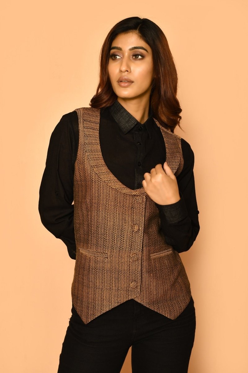 Kyra Handloom Womens Cotton Jacket | Verified Sustainable by Brown Living™