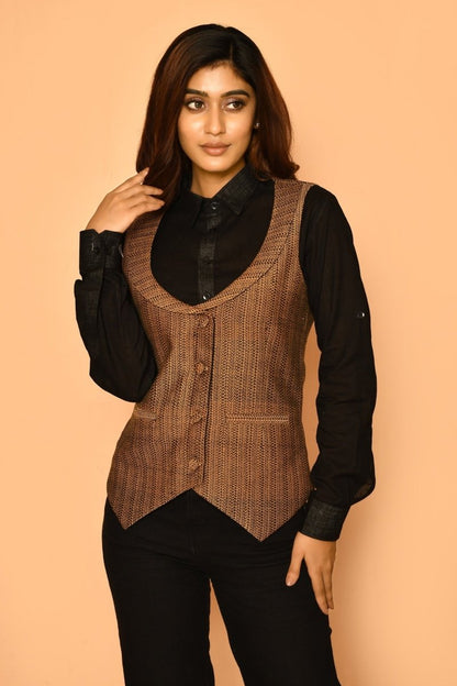 Kyra Handloom Womens Cotton Jacket | Verified Sustainable by Brown Living™