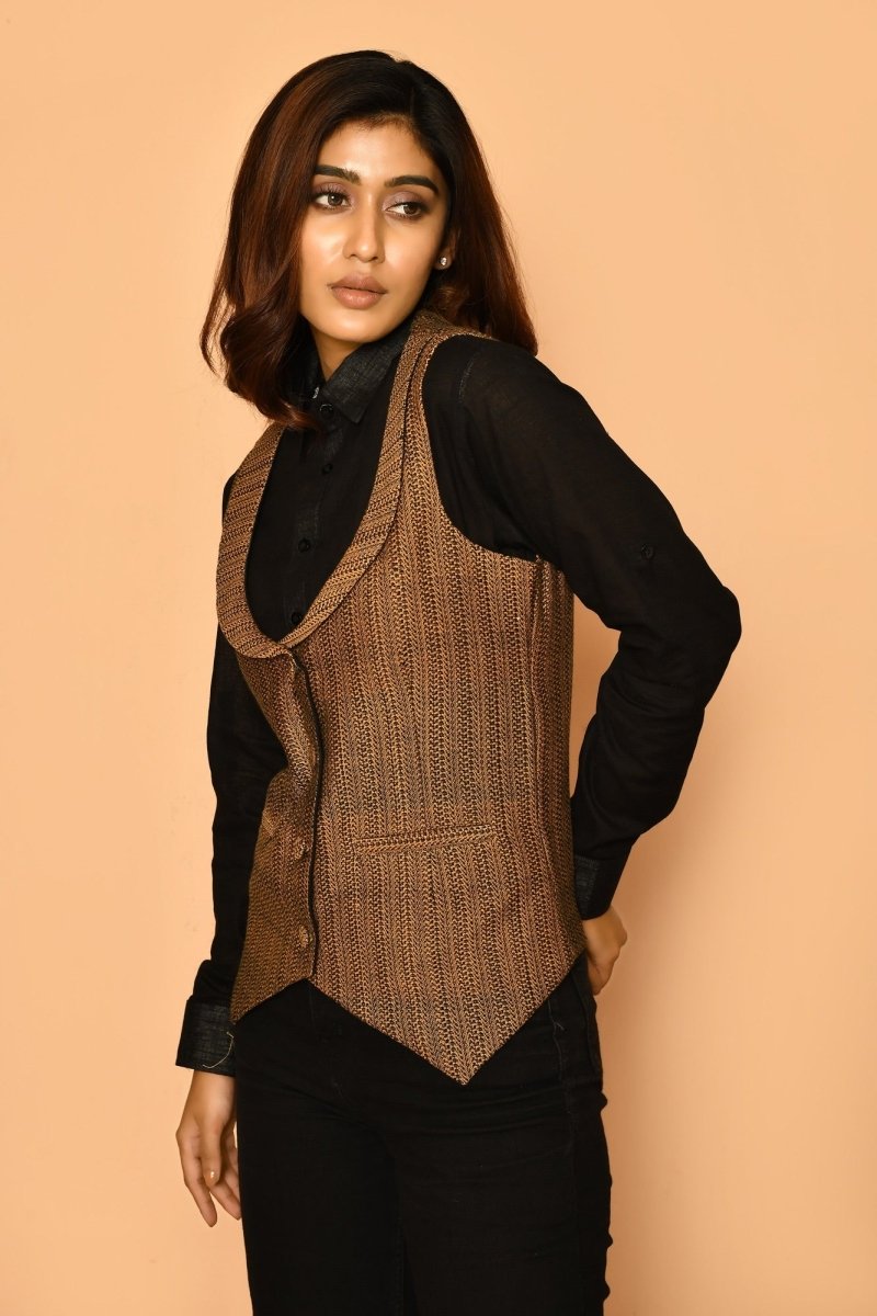 Kyra Handloom Womens Cotton Jacket | Verified Sustainable by Brown Living™