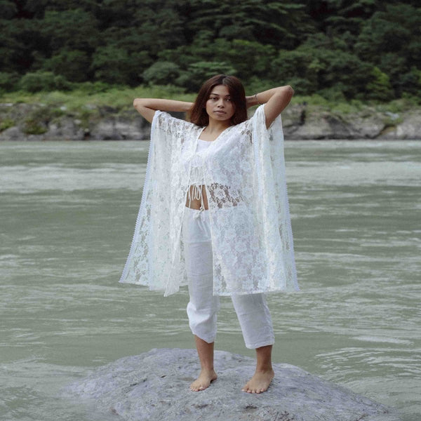 Lace Kaftan With Pants Bora - Bora | Verified Sustainable by Brown Living™