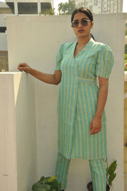Laidback Striped Wrap Dress | Verified Sustainable by Brown Living™