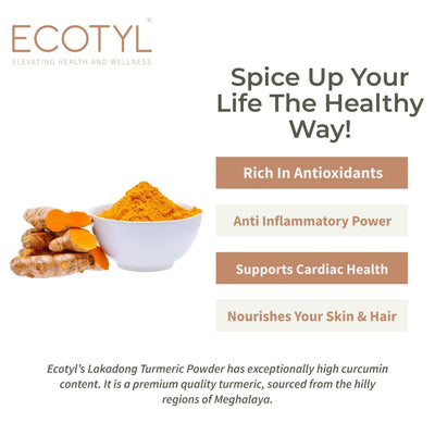 Lakadong Turmeric Powder for Strong Immunity | High Curcumin | 200g – Powder Drink Mixes on Brown Living™. SKU: ESFLT0BG200. Img 2.