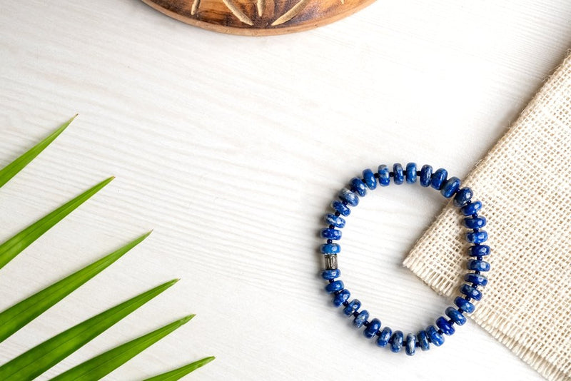 Buy Lapis Lazuli for wisdom, self-expression, insomnia, depression & thyroid issues | Shop Verified Sustainable Womens Accessories on Brown Living™