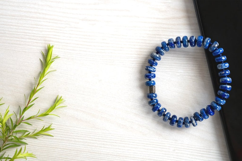 Buy Lapis Lazuli for wisdom, self-expression, insomnia, depression & thyroid issues | Shop Verified Sustainable Womens Accessories on Brown Living™