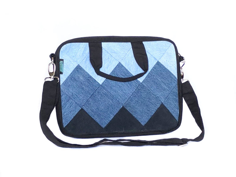 Buy Laptop Bag - Square Denim Patchwork | Shop Verified Sustainable Products on Brown Living