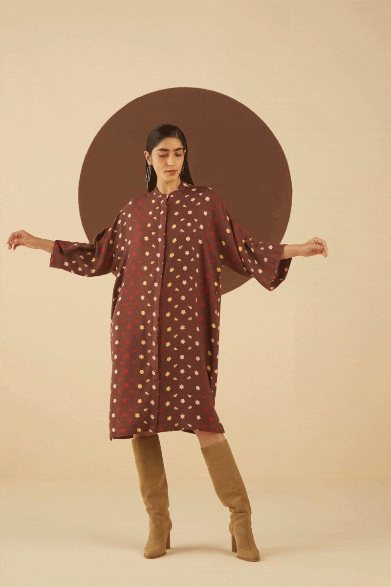 Buy Laurel Print Shirt dress | Shop Verified Sustainable Products on Brown Living